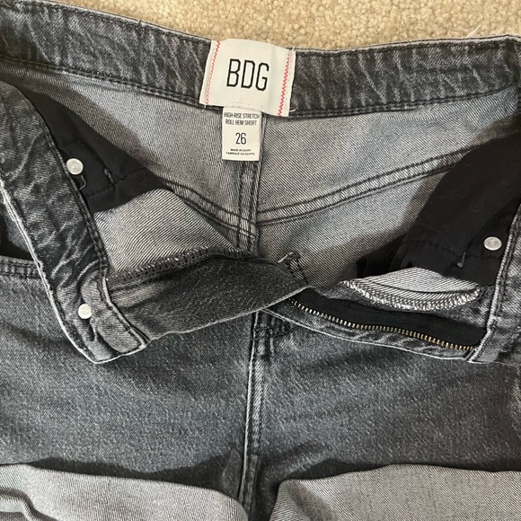 BDG Women's Charcoal Denim Shorts - Picture 3 of 3